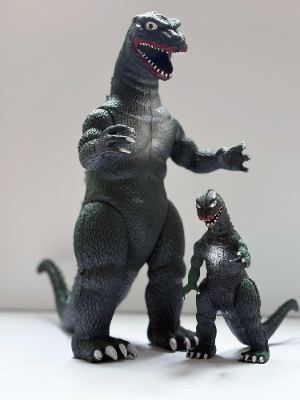 Imperial Toy Godzilla Large and Small Figure Set 1985 Vintage